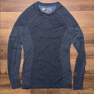 Figs Size Extra Small Seamless Underscrub Long Sleeve Navy Blue Undergarment Lux